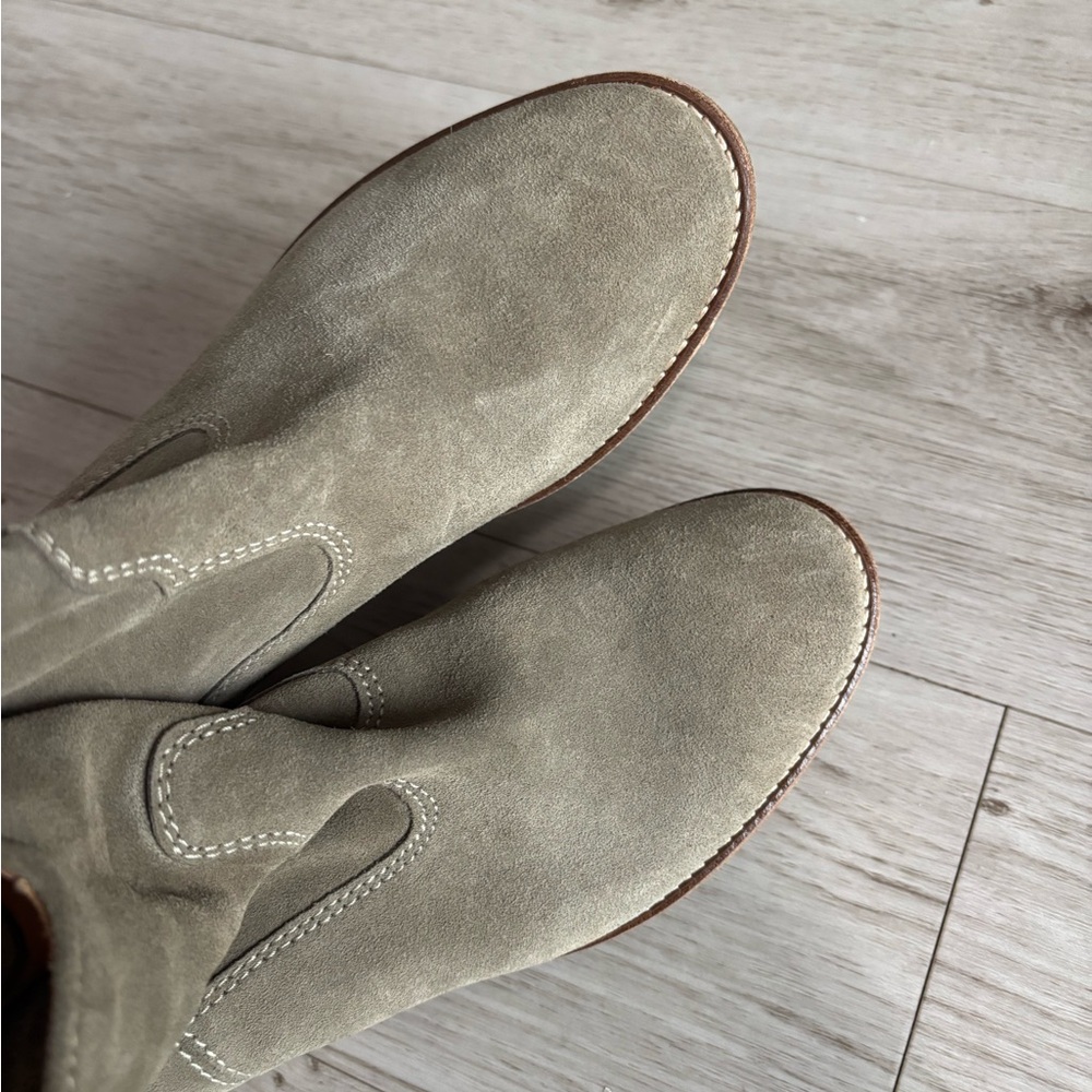 Isabel Marant Crisi suede ankle boot in an olive green - Picture 7 of 8